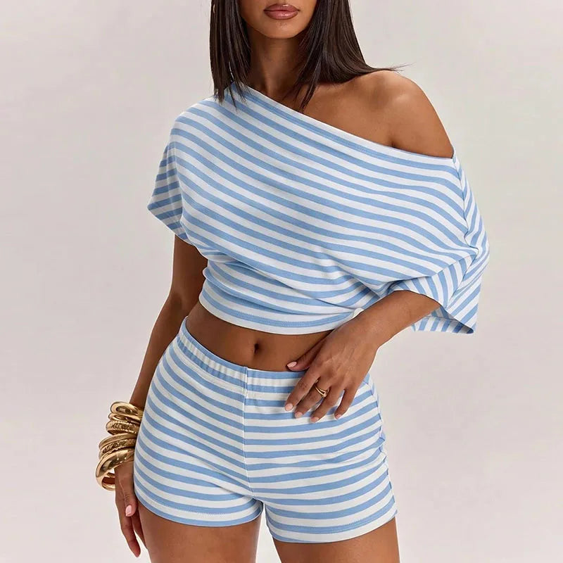 Sumerville Striped Set Blau